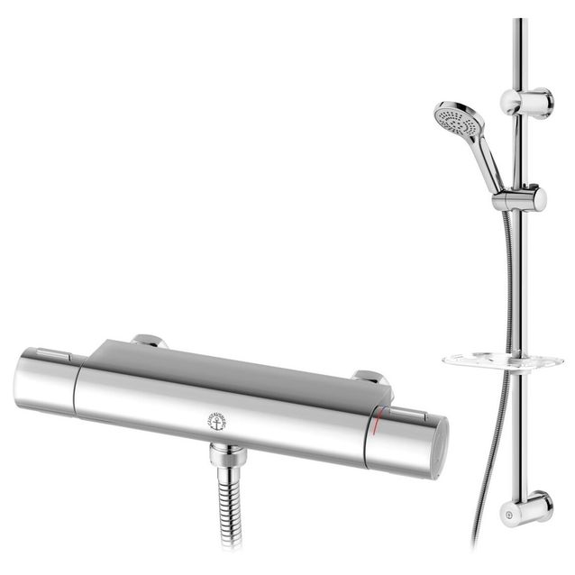 Suihkusetti Gustavsberg New Nautic 2.1 , termostaattihanalla, energialuokka A, kromi