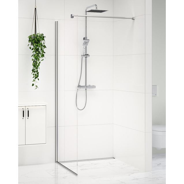 Suihkuseinä Gustavsberg Square kirkas lasi eri kokoja