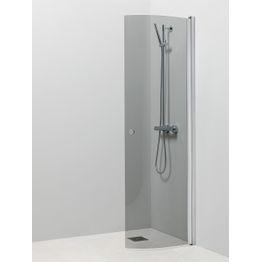 Suihkuseinä Vihta Pisara 4 650x2015 mm kääntyvä kaareva harmaa lasi