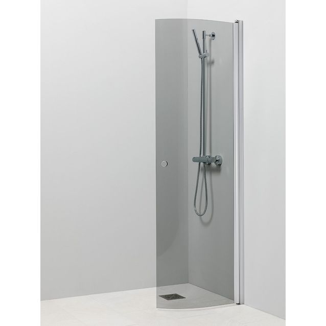 Suihkuseinä Vihtan Ocean 4 550x2015 mm kääntyvä kaareva harmaa lasi