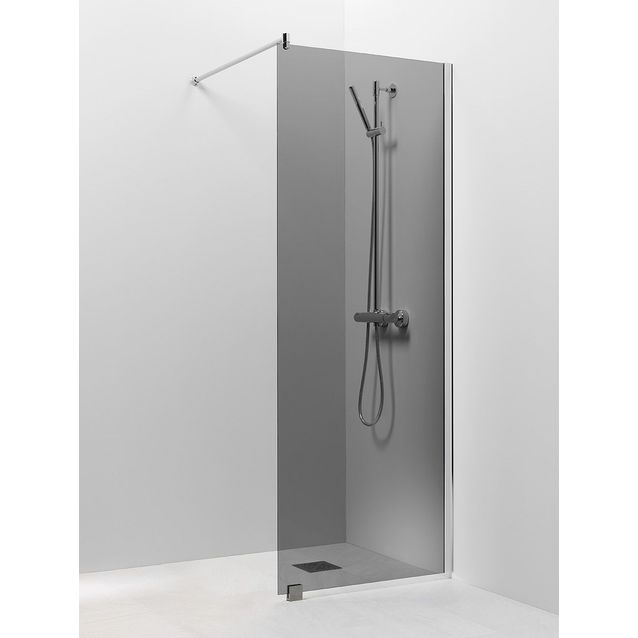 Suihkuseinä Vihtan Ocean 6 450x2015 mm kiinteä harmaa lasi