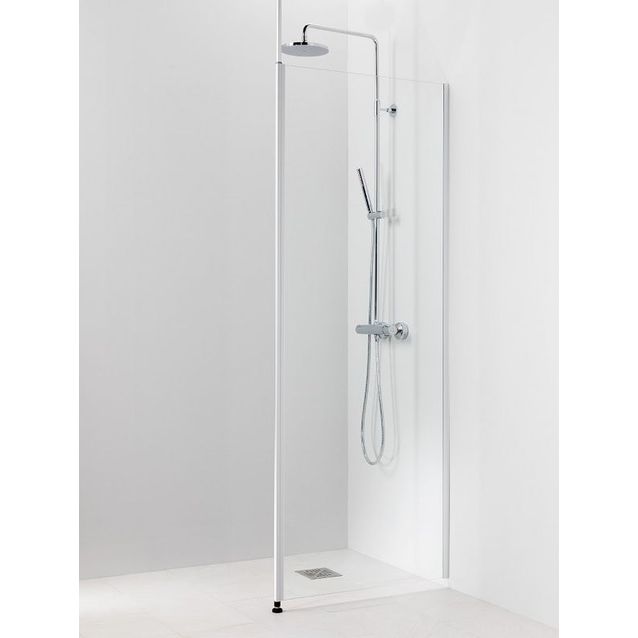 Suihkuseinä Vihtan Pisara 1 500x2015 mm kiinteä kirkas lasi