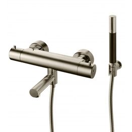Suihkusetti Tapwell Evo EVM026 Brushed Nickel, termostaattihanalla, juoksuputkella, harjattu nikkeli