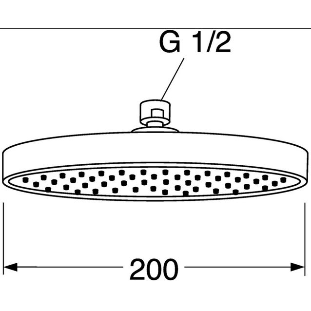 Sadesuihkusiivili Gustavsberg, 200 mm, G1/2, kromi