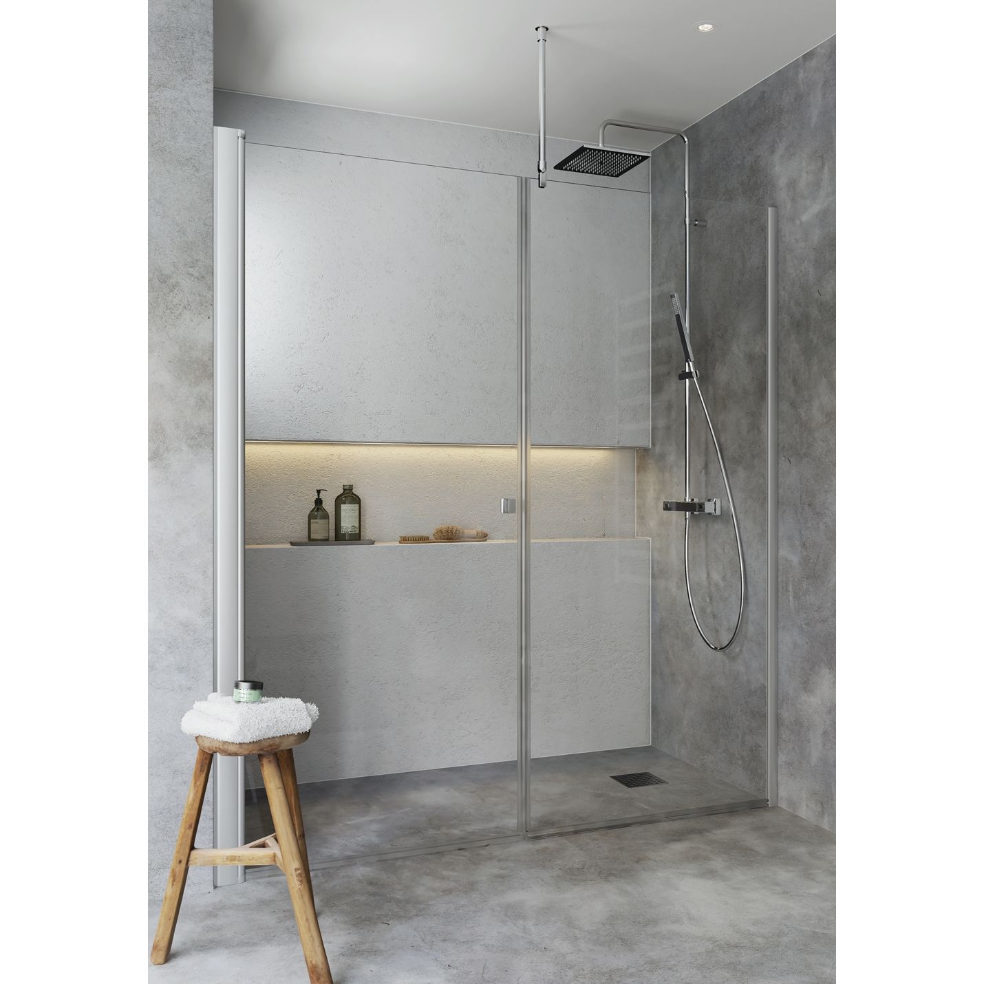 Suihkusyvennys Igloo Pro ovi 100 kiinteä seinä 70