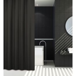 Suihkuverho Pisla 180x200 cm musta