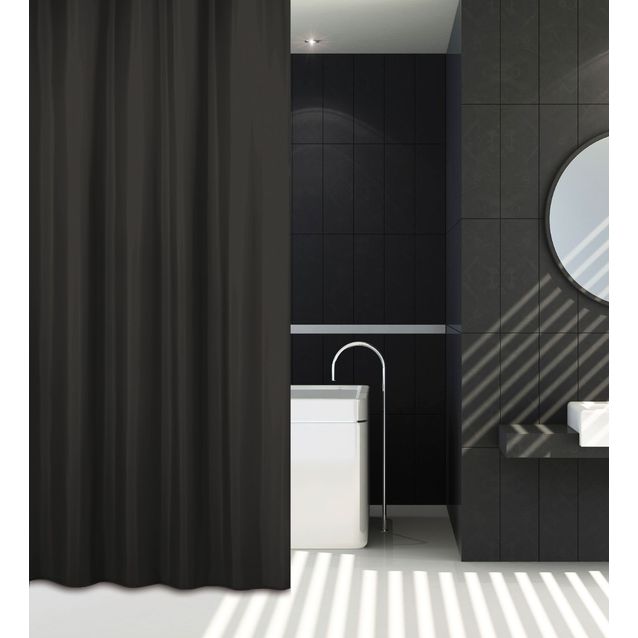 Suihkuverho Pisla 180x200 cm musta