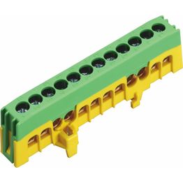 Suojajohdinkisko Malmbergs 12 liitintä keltavihreä