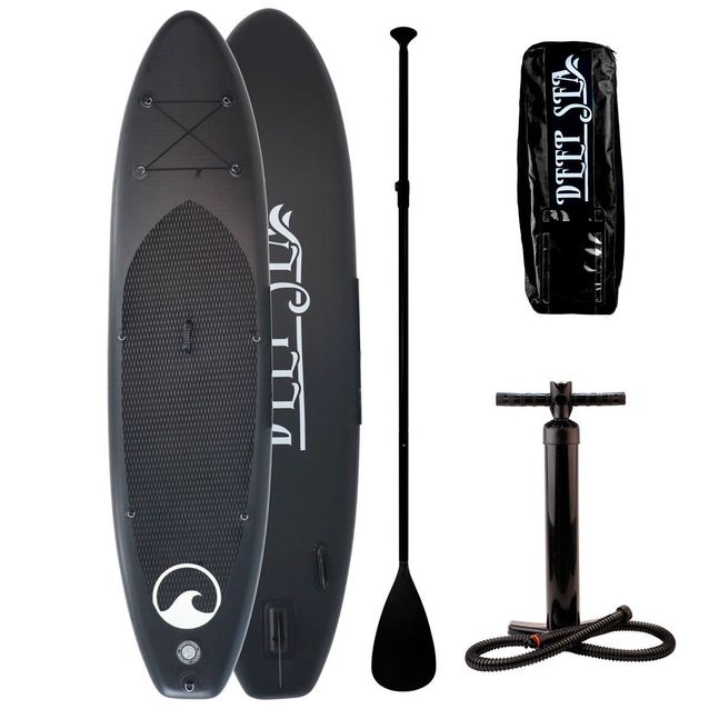 SUP-lautasetti Deep Sea XXL ilmatäytteinen 330 cm 15 PSI musta