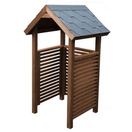 Suunnikas jätekatos 84x84 cm ruskea 240 l astialle