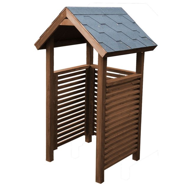 Suunnikas jätekatos 90x90 cmruskea 240l astialle