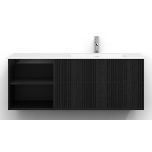 Allaskaappi Svedbergs Epos, 120x45cm, oikea, 2+0 ltk, svall, musta saarni, push-open