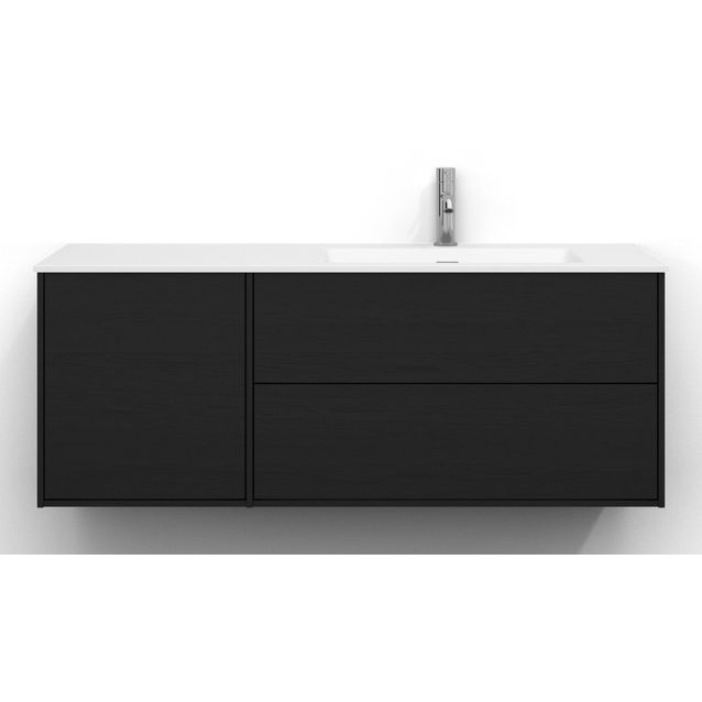 Allaskaappi Svedbergs Epos, 120x45cm, oikea, 2+1 ltk, sileä, musta saarni 