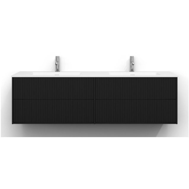 Allaskaappi Svedbergs Epos, 160x45cm, 2+2 ltk, svall, musta saarni, push-open