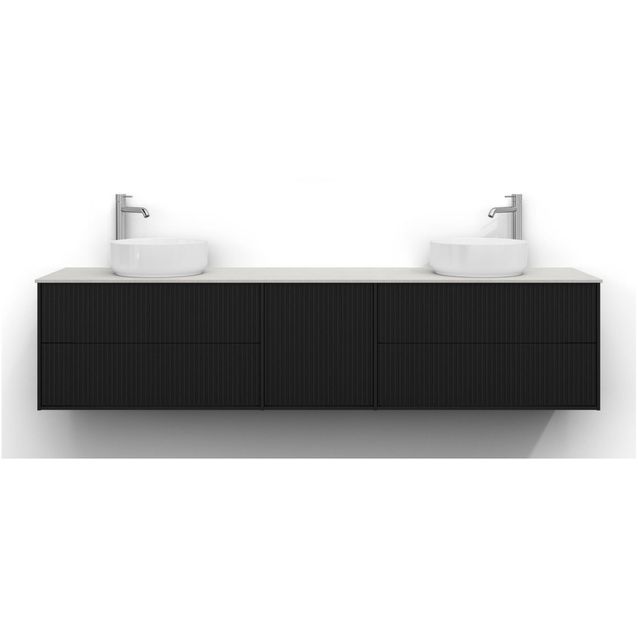 Allaskaappi Svedbergs Epos, 200x45cm, 2+1+2 ltk, svall, musta saarni, push-open