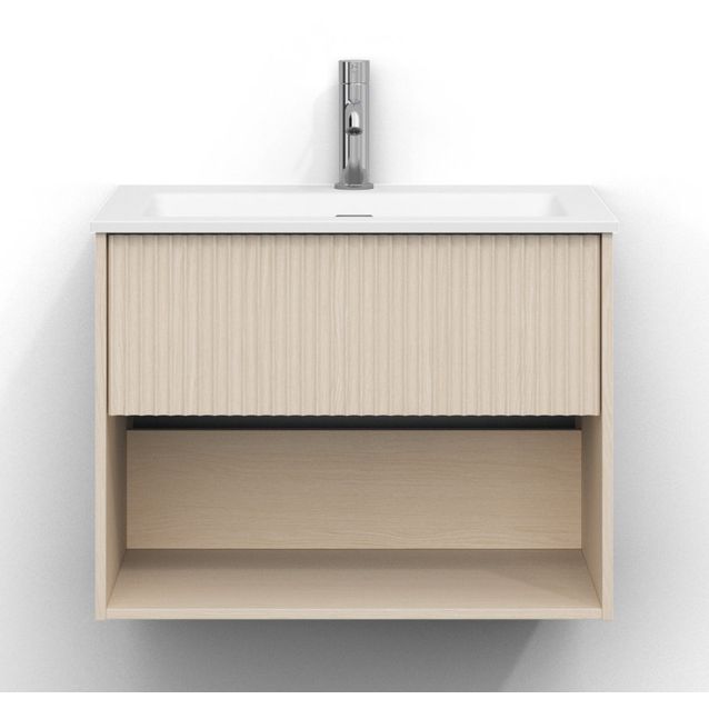 Allaskaappi Svedbergs Epos, 60x45cm, 1 ltk, svall, vaalea saarni, push-open