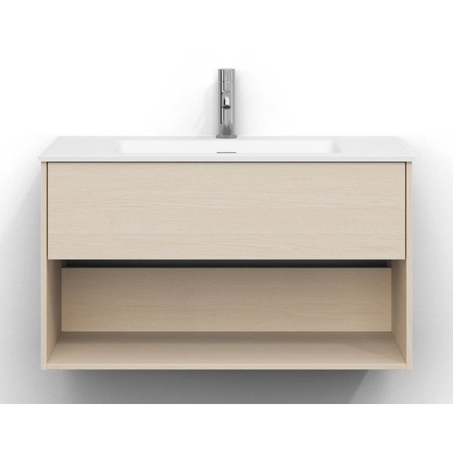 Allaskaappi Svedbergs Epos, 80x45cm, 1 ltk, sileä, vaalea saarni, push-open