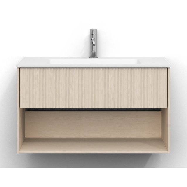 Allaskaappi Svedbergs Epos, 80x45cm, 1 ltk, svall, vaalea saarni, push-open