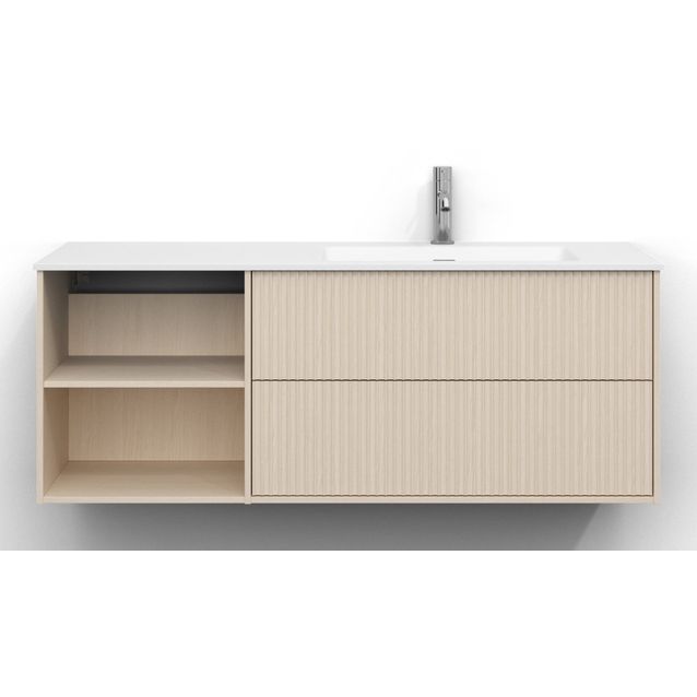 Allaskaappi Svedbergs Epos, 120x45cm, oikea, 2+0 ltk, svall, vaalea saarni, push-open