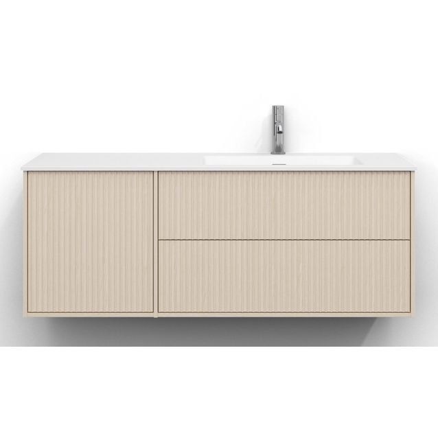 Allaskaappi Svedbergs Epos, 120x45cm, oikea, 2+1 ltk, svall, vaalea saarni, push-open