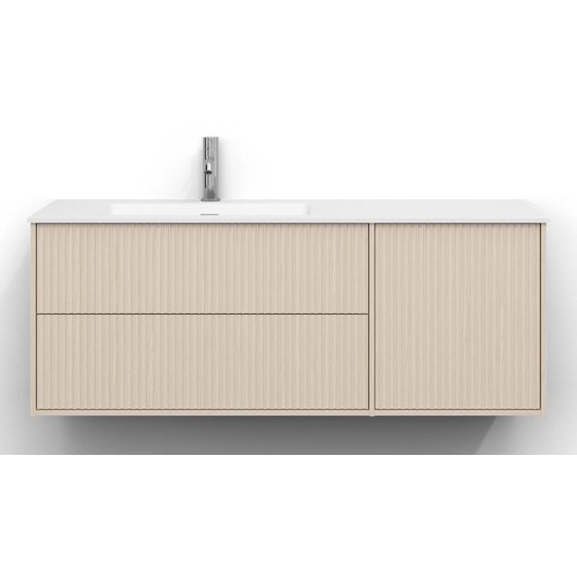 Allaskaappi Svedbergs Epos, 120x45cm, vasen, 2+1 ltk, svall, vaalea saarni, push-open
