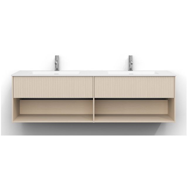 Allaskaappi Svedbergs Epos, 160x45cm, 1+1 ltk, svall, vaalea saarni, push-open