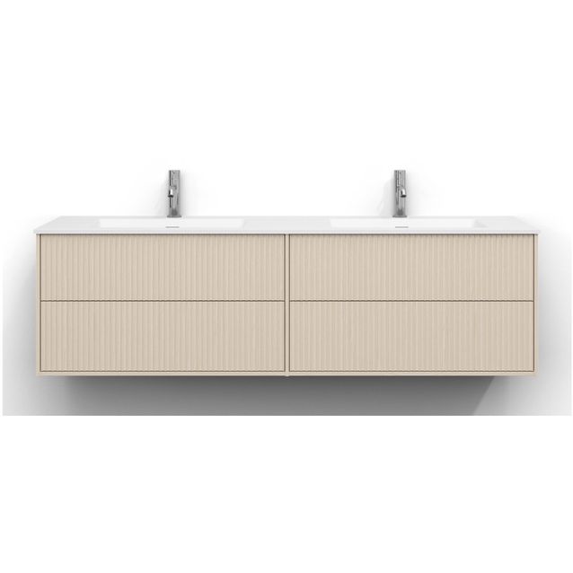 Allaskaappi Svedbergs Epos, 160x45cm, 2+2 ltk, svall, vaalea saarni, push-open