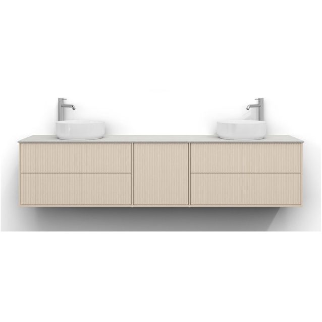 Allaskaappi Svedbergs Epos, 200x45cm, 2+1+2 ltk, svall, vaalea saarni, push-open