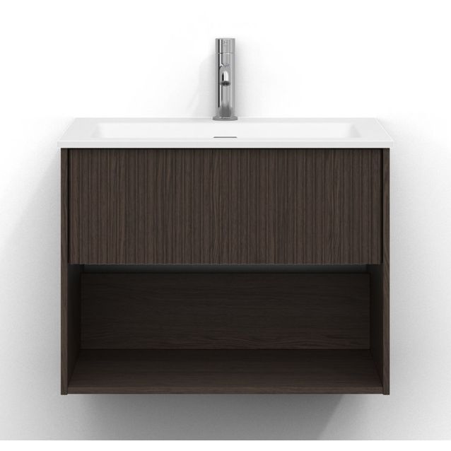 Allaskaappi Svedbergs Epos, 60x45cm, 1 ltk, svall, tumma saarni, push-open