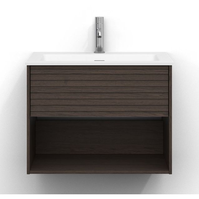 Allaskaappi Svedbergs Epos, 60x45cm, 1 ltk, jalusi, tumma saarni, push-open