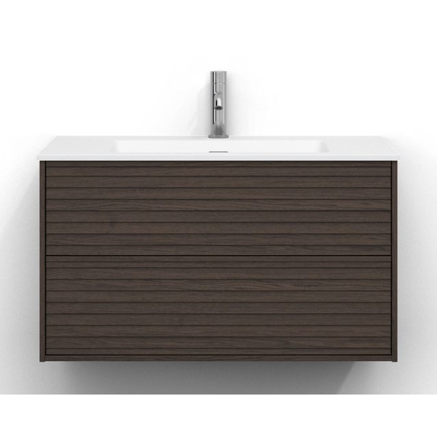 Allaskaappi Svedbergs Epos, 80x45cm, 2 ltk, jalusi, tumma saarni, push-open