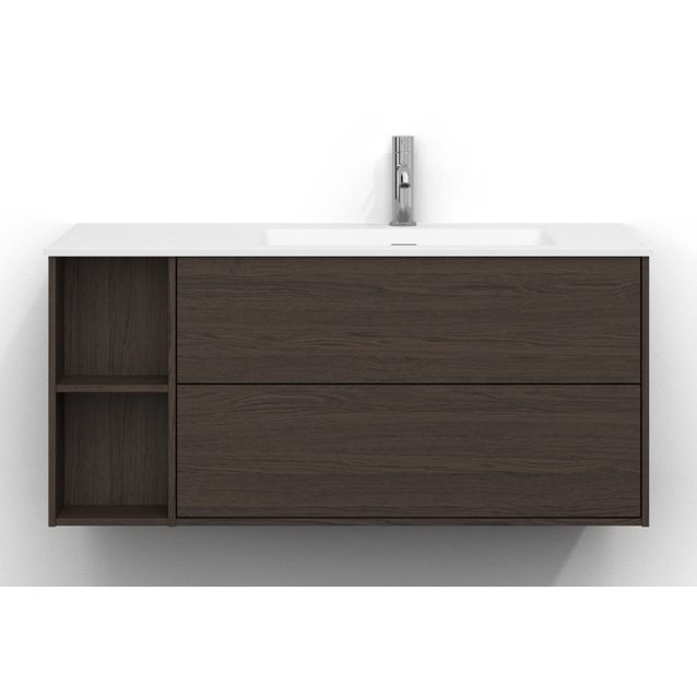 Allaskaappi Svedbergs Epos, 100x45cm, oikea, 2 ltk, sileä, tumma saarni, push-open