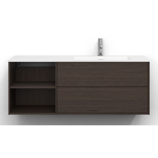 Allaskaappi Svedbergs Epos, 120x45cm, oikea, 2+0 ltk, sileä, tumma saarni 