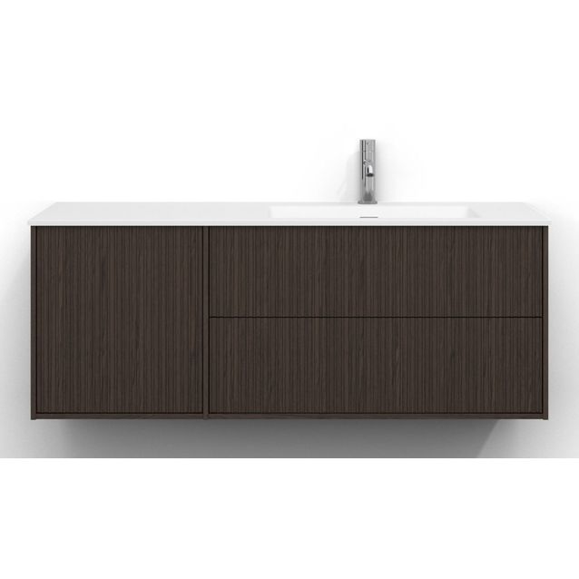 Allaskaappi Svedbergs Epos, 120x45cm, oikea, 2+1 ltk, svall, tumma saarni, push-open