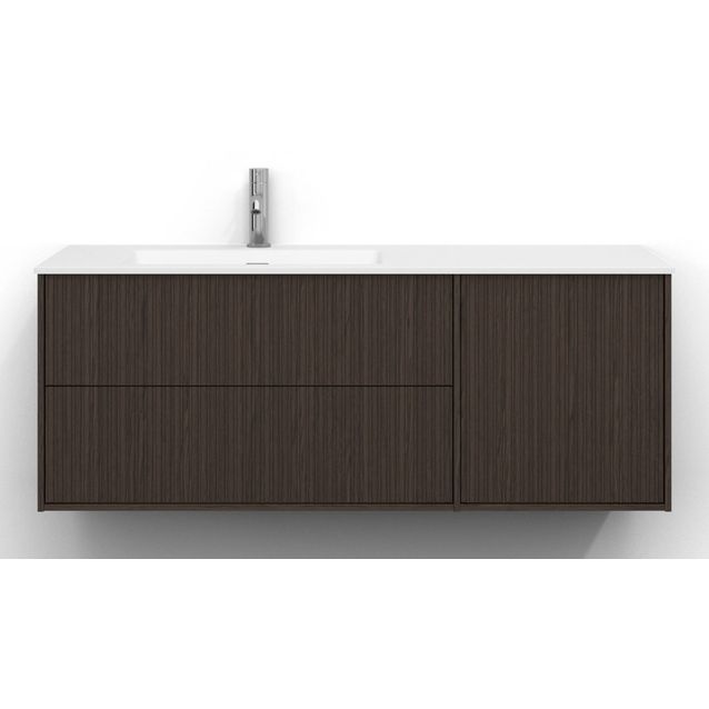 Allaskaappi Svedbergs Epos, 120x45cm, vasen, 2+1 ltk, svall, tumma saarni, push-open