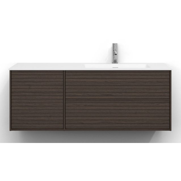 Allaskaappi Svedbergs Epos, 120x45cm, oikea, 2+1 ltk, jalusi, tumma saarni, push-open