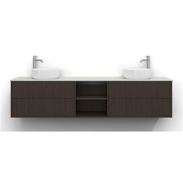 Allaskaappi Svedbergs Epos, 200x45cm, 2+0+2 ltk, svall, tumma saarni, push-open