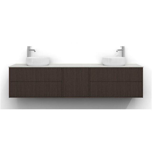 Allaskaappi Svedbergs Epos, 200x45cm, 2+1+2 ltk, svall, tumma saarni, push-open