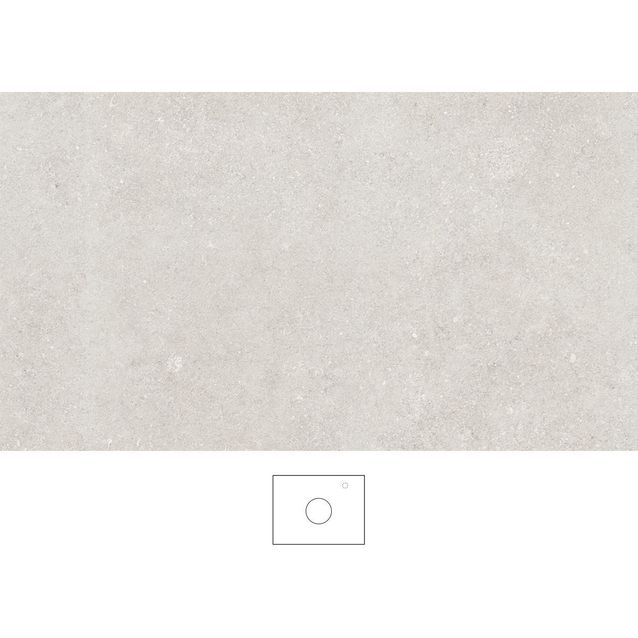 Kylpyhuoneen pöytätaso Svedbergs Epos Beric 60x45C, keskitetty, 610mm, graniittikeramiikka, hanareikä oikealla