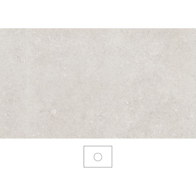 Kylpyhuoneen pöytätaso Svedbergs Epos Beric 60x45C, keskitetty, 610mm, graniittikeramiikka, ilman hanareikää