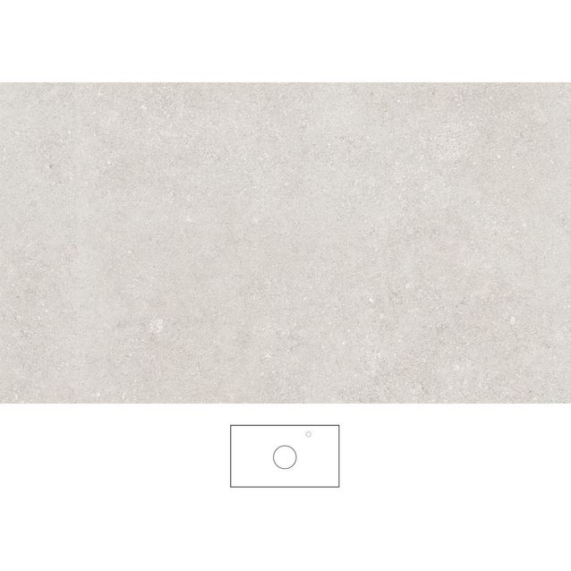 Kylpyhuoneen pöytätaso Svedbergs Epos Beric 80x45C, keskitetty, 810mm, graniittikeramiikka, hanareikä oikealla
