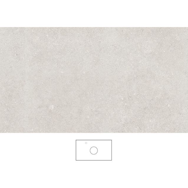 Kylpyhuoneen pöytätaso Svedbergs Epos Beric 80x45C, keskitetty, 810mm, graniittikeramiikka, hanareikä vasemmalla