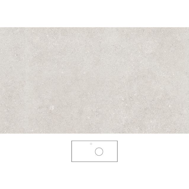 Kylpyhuoneen pöytätaso Svedbergs Epos Beric 100x45H, oikea, 1010mm, graniittikeramiikka, hanareikä vasemmalla