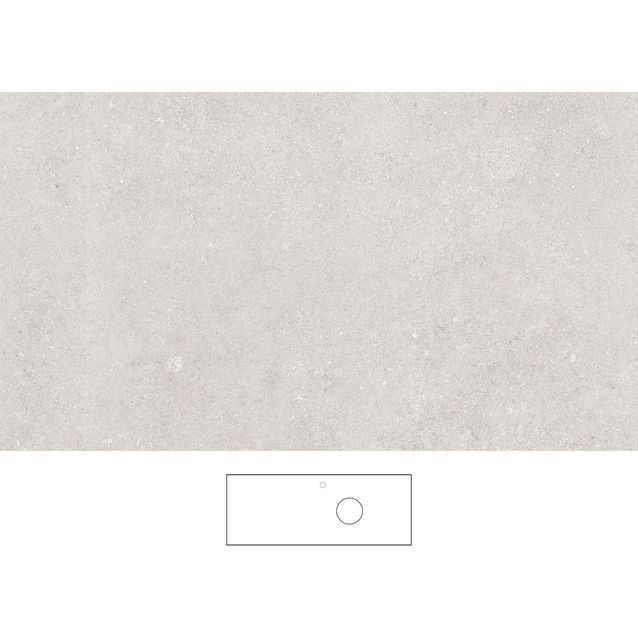 Kylpyhuoneen pöytätaso Svedbergs Epos Beric 120x45H, oikea, 1210mm, graniittikeramiikka, hanareikä vasemmalla