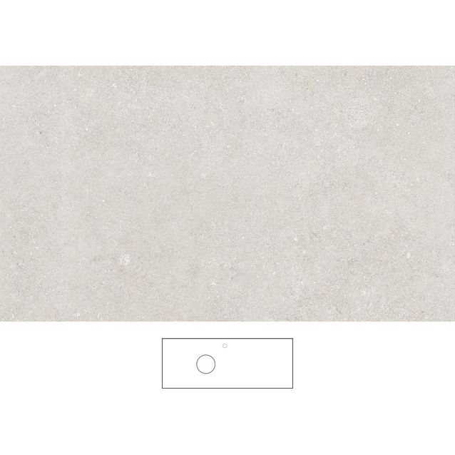Kylpyhuoneen pöytätaso Svedbergs Epos Beric 120x45H, vasen, 1210mm, graniittikeramiikka, hanareikä oikealla