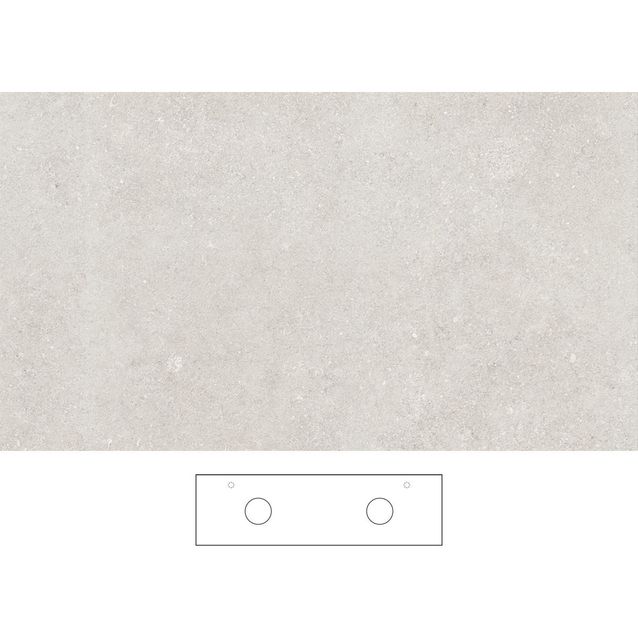 Kylpyhuoneen pöytätaso Svedbergs Epos Beric 160x45D, kaksois, 1600mm, graniittikeramiikka, kaksoishananreikä