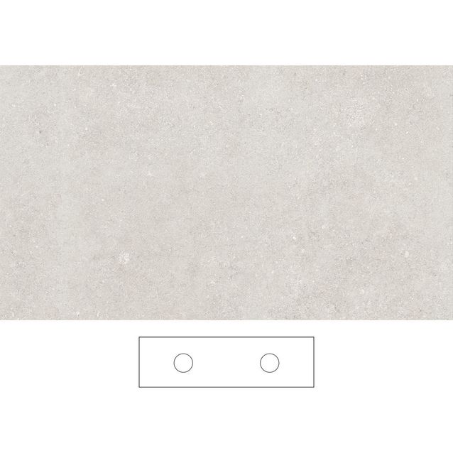 Kylpyhuoneen pöytätaso Svedbergs Epos Beric 160x45D, kaksois, 1600mm, graniittikeramiikka, ilman hanareikää