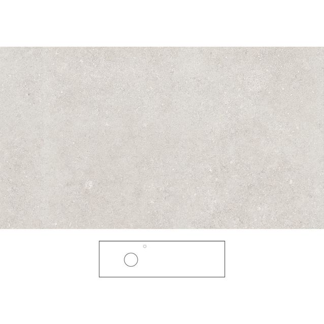 Kylpyhuoneen pöytätaso Svedbergs Epos Beric 160x45H, vasen, 1600mm, graniittikeramiikka, hanareikä oikealla