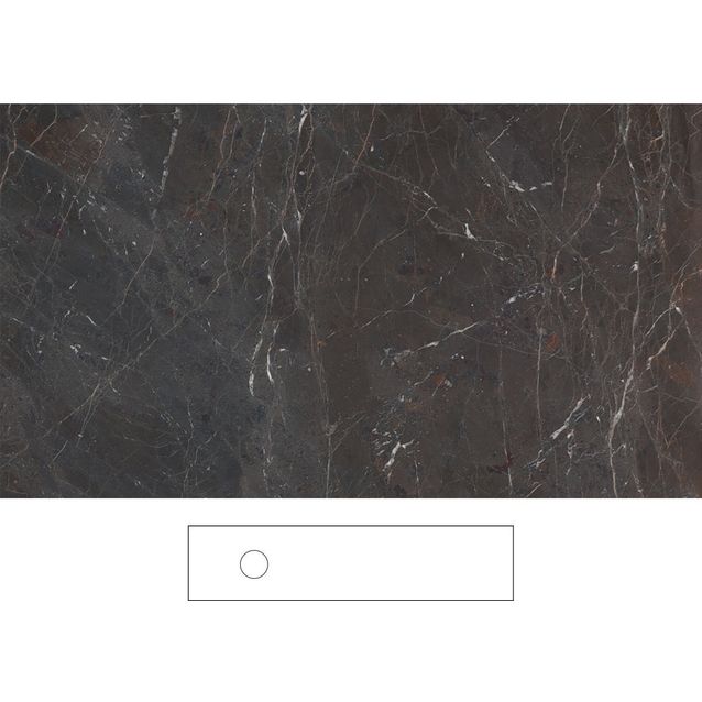 Kylpyhuoneen pöytätaso Svedbergs Epos Brecc 200x45H, vasen, 2000mm, graniittikeramiikka, ilman hanareikää