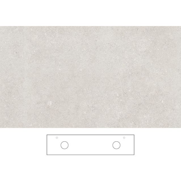 Kylpyhuoneen pöytätaso Svedbergs Epos Beric 200x45D, kaksois, 2000mm, graniittikeramiikka, kaksoishananreikä